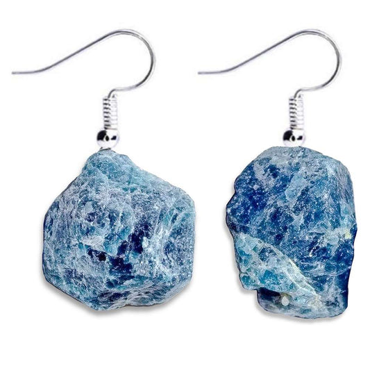Check out Magic Crystals for the very best in unique, handmade Blue Apatite Earrings. Made of a blue gemstones, this earring set is grade a genuine apatite gemstone. We carry a wide variety of earring set, with raw crystal jewelry and polished stones. - Magiccrystals.com - Gemstone Earrings