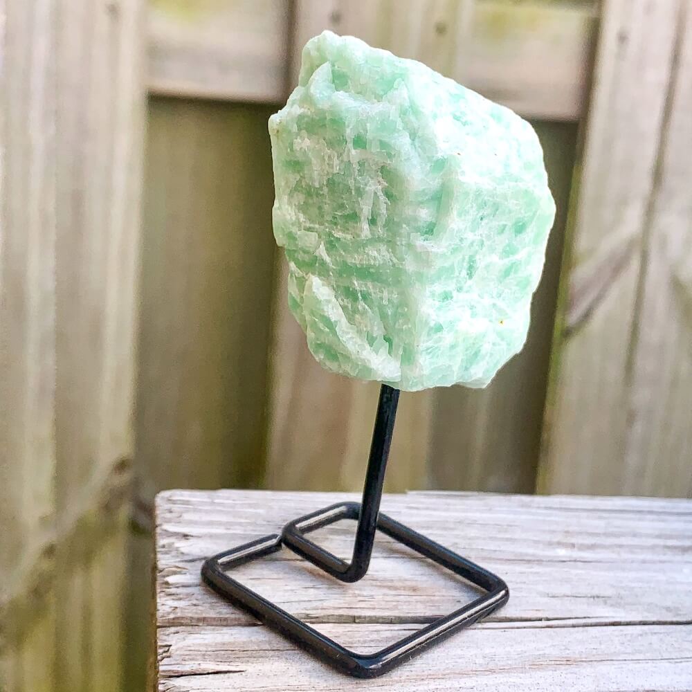 Shop from Magic Crystals One Amazonite Rough Druzy Amazonite Metal Stand, Amazonite Chunk on Stand, Point on Stand Pin, Amazonite Protect Stone, Rough Amazonite, Raw Amazonite! We carry a wide variety of clear quartz gemstones, Amazonite, and quartz specimens. FREE SHIPPING AVAILABLE.