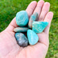 Buy Amazonite Tumbled Stones | Amazonite Polished Gemstones | Bulk Crystals at Magic Crystals. Amazonite is a soothing stone. FREE SHIPPING  Zodiac Stones Pouch, Star Sign tumbled stones, Zodiac Crystal Gift, Constellation Gift, Gift for Friends, Gift for sister, Gift for Crystals Lovers at Magic Crystals.