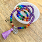 Amethyst--7-Chakra-Prayer-Necklace. Shop beautiful hand crafted Seven Chakra Payer Mala Beads Necklace, Chakra Jewelry. High quality Prayer Beads Necklace at Magic Crystals. Magiccrystals.com Inspiring People To Practice Yoga and Meditation. Check out our Mala Necklaces Collection. Mala beads are a string of beads that are used in a meditation practice.