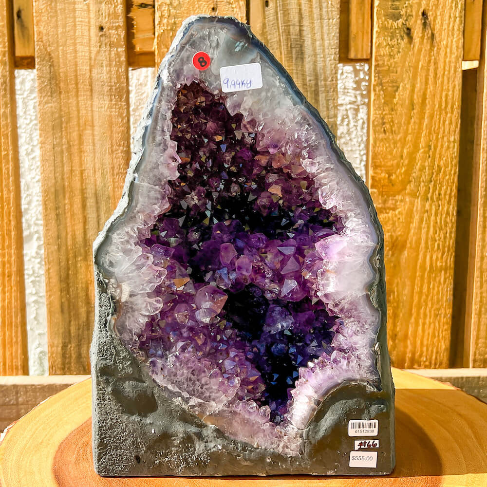 Large Amethyst Geode #66- Amethyst Stone - Purple Stone. Buy Magic Crystals - Large Druzy Amethyst Cathedral, Amethyst Stone, Purple Amethyst Point, Stone Point, Crystal Point, Amethyst Tower, Power Point at Magic Crystals. Natural Amethyst Gemstone for PROTECTION, PEACE, INSPIRATION. Magiccrystals.com offers FREE SHIPPING and the best quality gemstones.