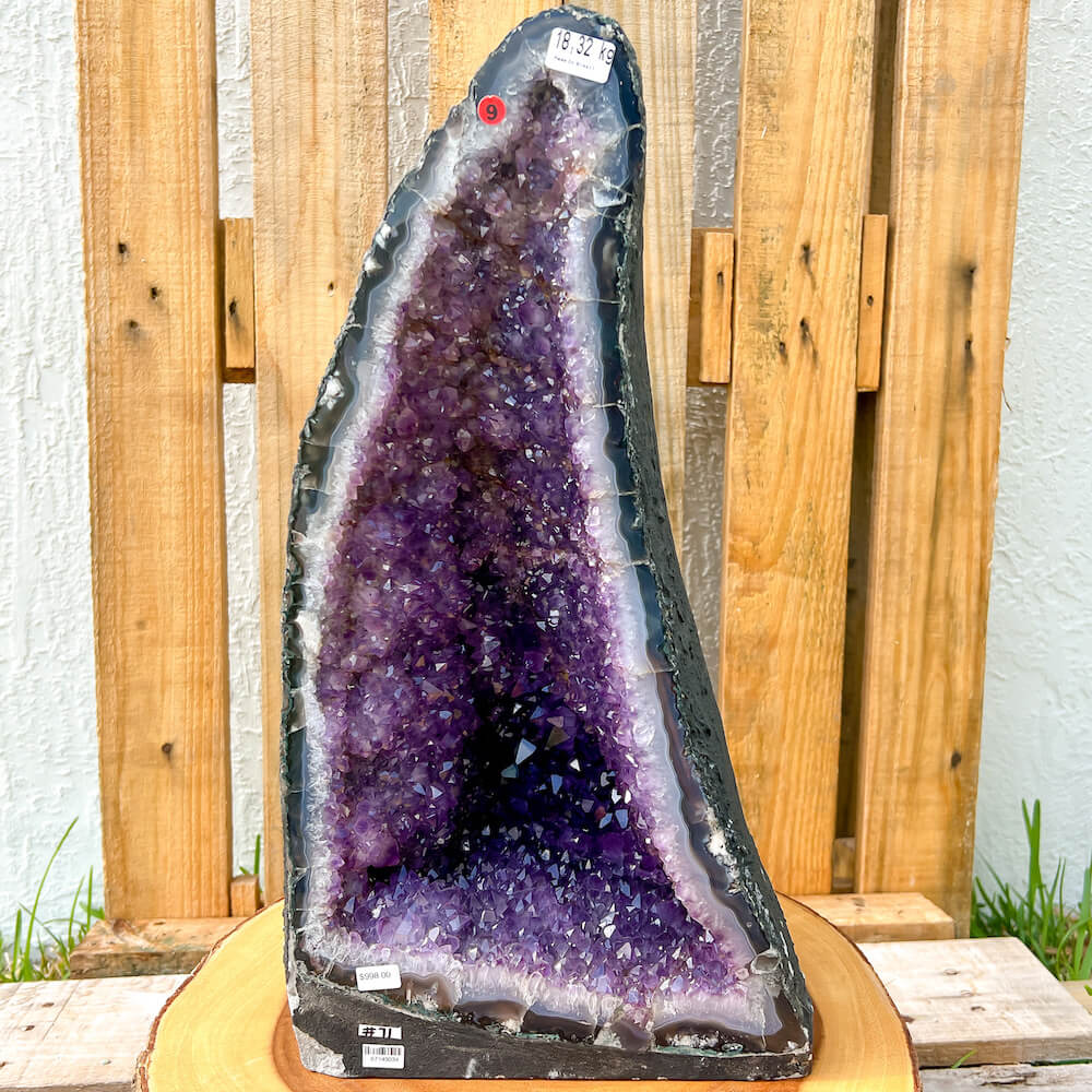 Large Amethyst Geode #71- Amethyst Stone - Purple Stone. Buy Magic Crystals - Large Druzy Amethyst Cathedral, Amethyst Stone, Purple Amethyst Point, Stone Point, Crystal Point, Amethyst Tower, Power Point at Magic Crystals. Natural Amethyst Gemstone for PROTECTION, PEACE, INSPIRATION. Magiccrystals.com offers FREE SHIPPING and the best quality gemstones.