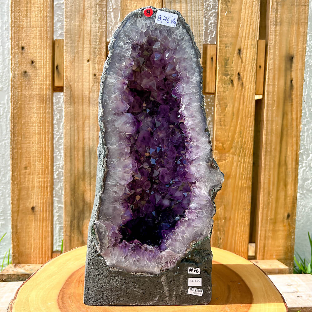 Large Amethyst Geode #76- Amethyst Stone - Purple Stone. Buy Magic Crystals - Large Druzy Amethyst Cathedral, Amethyst Stone, Purple Amethyst Point, Stone Point, Crystal Point, Amethyst Tower, Power Point at Magic Crystals. Natural Amethyst Gemstone for PROTECTION, PEACE, INSPIRATION. Magiccrystals.com offers FREE SHIPPING and the best quality gemstones.