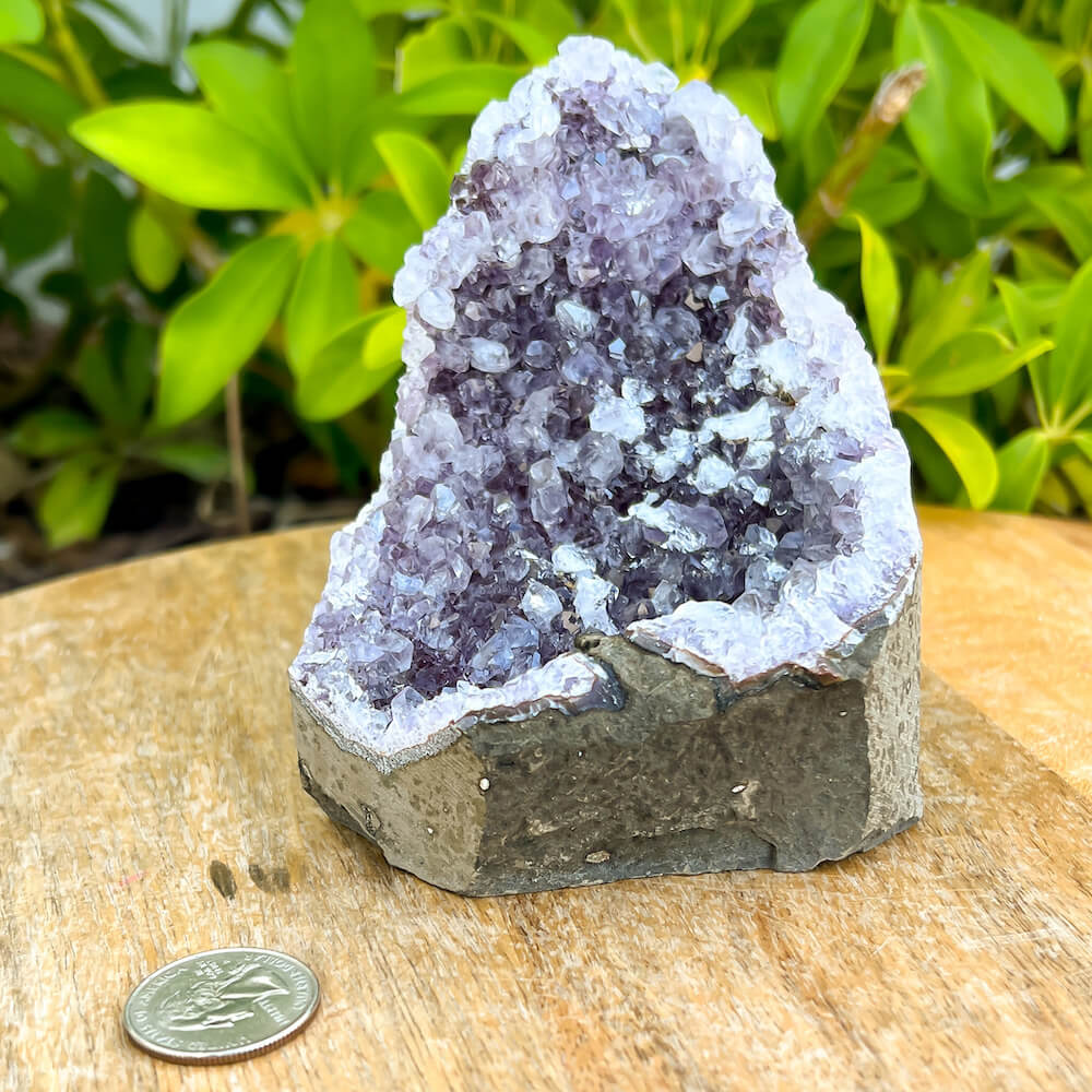 Shop at Magic Crystals for Medium Amethyst Polished Geode - Cathedral Amethyst. VERY High Quality. World’s Highest Quality Amethyst Geode, Crystals and Stones, Healing stones. Top Rated Mineral Dealer. Authenticity Certificates. Deep & Rich Hues. Amethyst from Brazil and Uruguay available. Amethyst-Cut-Base-Cluster-3.