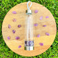 Amethyst-Gemstone. Looking for Authentic Tumbled Crystal Water Bottle | Glass and Stainless Steel Water Bottle? Shop at Magic Crystals for Crystal Bottle, Stone Infused, Elixir, Stainless Steel and Environmentally Friendly bottle. 400 - 500 ml Tumbled Gemstone Unique Mineral Collection Gift. Gem Elixir Water Bottle.