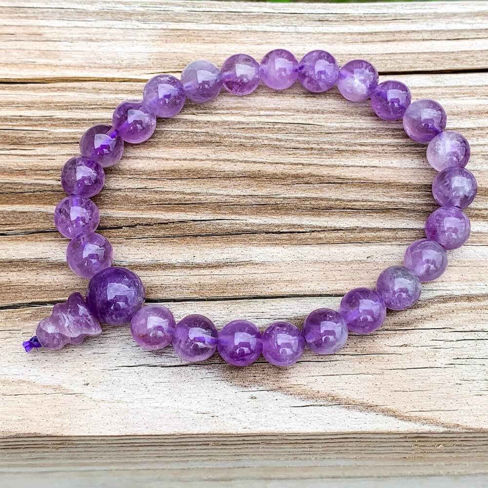 Looking for Amethyst Stone Mala Bead Bracelet - Amethyst Jewelry? shop at Magic Crystals for natural beaded bracelets. Stretch yoga meditation bracelets perfect for birthdays, Christmas presents. FREE SHIPPING available.