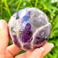 These amethyst Amethyst Sphere - Amethyst Ball - Amethyst Specimen hold a power all their own as they symbolize the ancient sphere found in Egypt. Shop large Amethyst Sphere. Amethyst Crystal Ball and Sphere are extremely powerful and protective stone with a high spiritual vibration, it is also a natural tranquilizer. Amethyst-Sphere-B