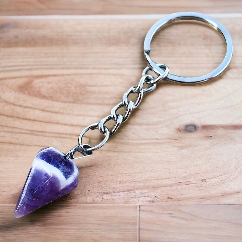 Amethyst Natural Gemstone Keychain