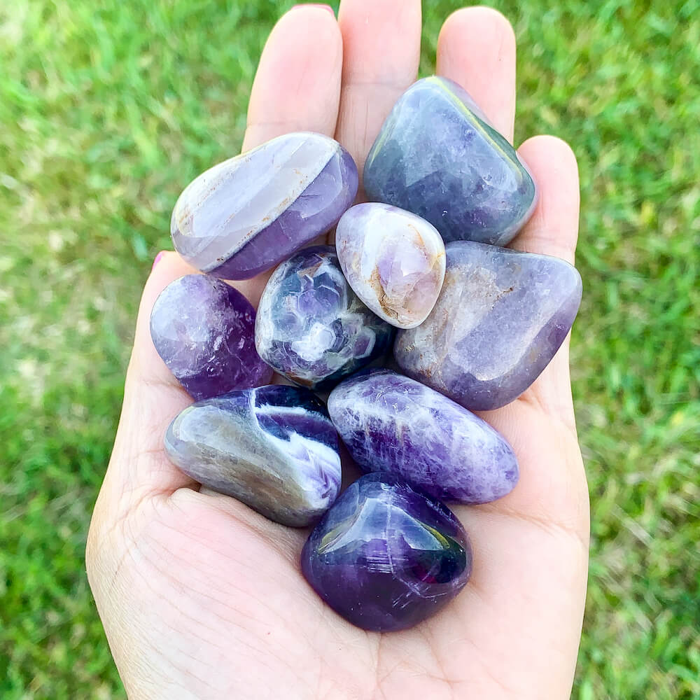 Buy Amethyst crystal - tumbled stone - Amethyst - Amethyst stone quartz - healing crystals and stones when you shop at Magic crystals. Purple Polished Stone with FREE SHIPPING. Amethyst protects from negative thoughts while amplifying the energies focused through it. Powerful shielding from negative energy.