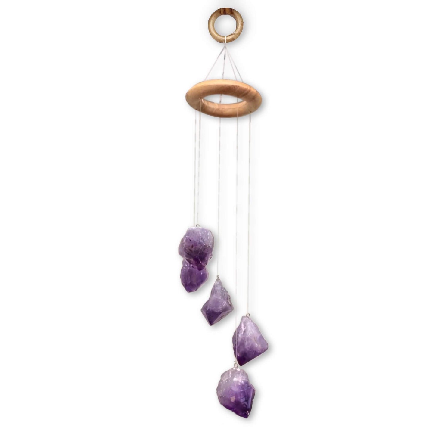 Amethyst Stone, Crystal Points Chime Home Decor Mobile - Magic Crystals - Home Decor & Clearing Tools