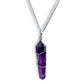Amethyst Stone Double Point Pendant Necklace  - Stone Necklace - Magic Crystals