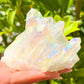 Looking for an Angel Aura Quartz Crystal Cluster Healing Crystal? We have a wide variety of single points, Rainbow Quartz, Aura Crystal Cluster, Rainbow Titanium Crystal at Magic Crystals. Magiccrystals.com Aura Quartz will help you enjoy a deeper spiritual experience by connecting you to your spiritual guides.