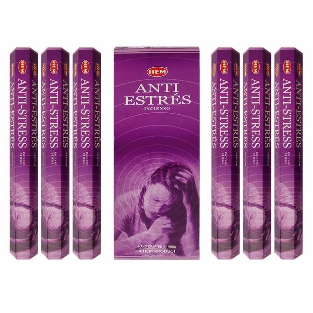 Shop for Hem Anti Stress Incense Sticks Natural Fragrance at Magic Crystals. Free Shipping Available. 6 tubes of 20 sticks, 120 sticks total. Quality Incense. Hem is known throughout the world for producing traditional incense made from quality woods, flowers, resins, and essential oils.