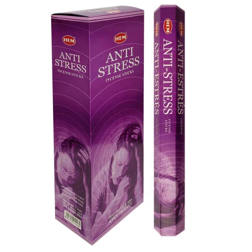 Shop for Hem Anti Stress Incense Sticks Natural Fragrance at Magic Crystals. Free Shipping Available. 6 tubes of 20 sticks, 120 sticks total. Quality Incense. Hem is known throughout the world for producing traditional incense made from quality woods, flowers, resins, and essential oils.