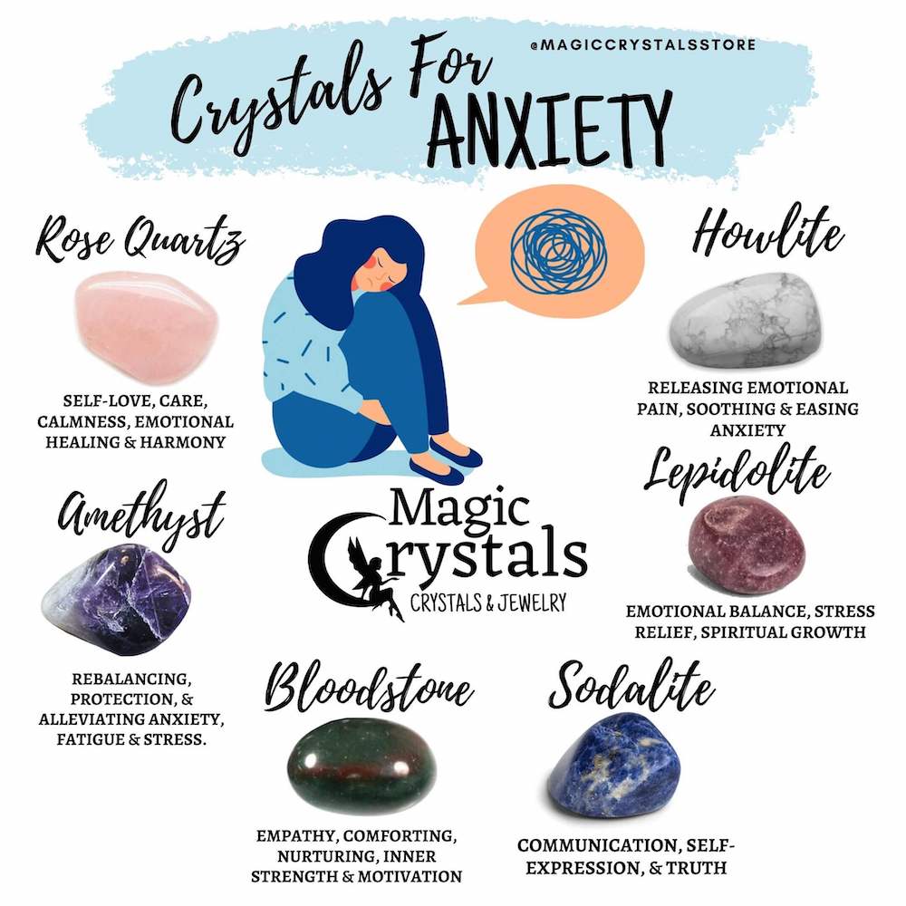 Healing Crystals Kit, Anxiety Crystals, Crystals set - Magic Crystals
