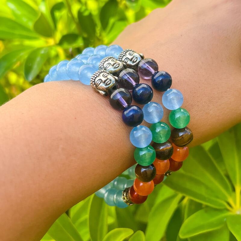 Shop for our Money and Wealth Bracelet, mixed with 7 Chakra Buddha Bracelet beads to align your mind and spirit with the energy of abundance. Money Bracelet, Good Luck Bracelet, Prosperity Wealth Abundance Bracelet, Aventurine, Amethyst, Lapis Lazuli, 8MM Beaded Bracelet, Gift for her. Wealth Bracelet for Prosperity. Aquamarine-Bracelet