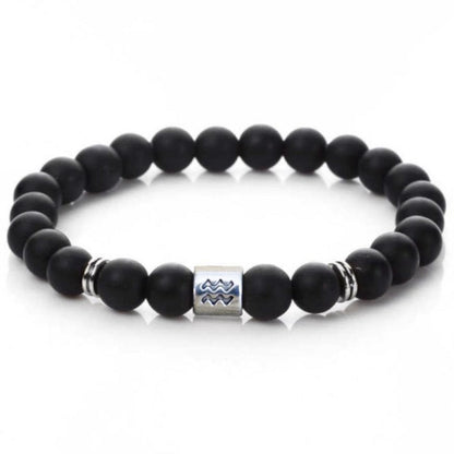 Aquarius-Zodiac-Sign-Bracelet-Black-Onyx-Matte-Stone-MagicCrystals. Zodiac Bracelet, Constellation Bracelet, Horoscope Astrology Bracelet, Scorpio Libra Virgo Sagittarius Bracelet Zodiac Sign jewelry. Buy Libra Constellation Bracelet, Libra Sign Birthday Gift, Zodiac Gifts, Zodiac Bracelet in Magiccrystals.com. FREE SHIPPING AVAILABLE. Libra Beaded Bracelet. Libra gift. 8mm beads