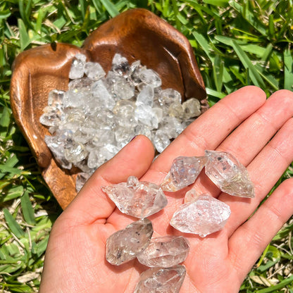 Looking for Raw Herkimer? Shop at Magic Crystals for Authentic Herkimer Diamond Crystal. Herkimer Diamond Raw from Mohawk River in Herkimer County upstate New York. Herkimer.  Herkimer Diamond Crystal Quartz are powerful attunement crystals, activate and open the third eye and crown chakras. FREE SHIPPING available.