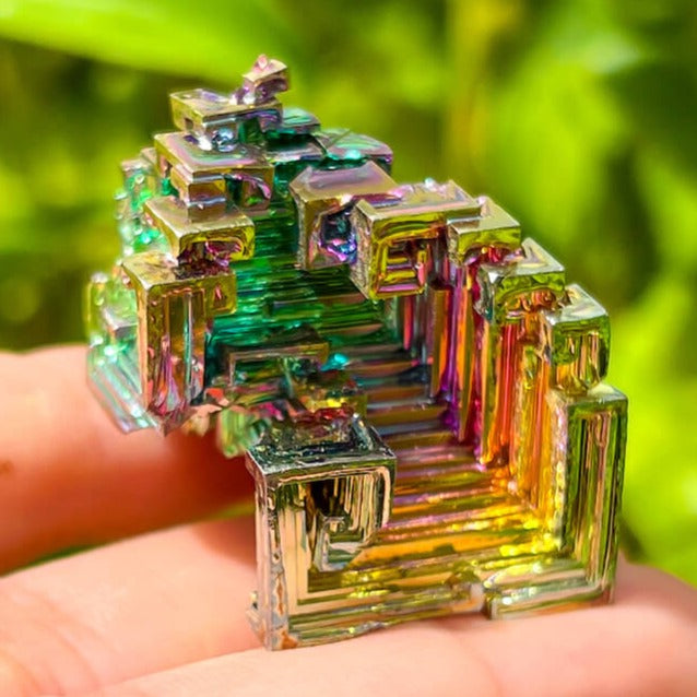 I4 - Rainbow-Bismuth-Cluster-Bismuth-Specimen - Magic Crystals