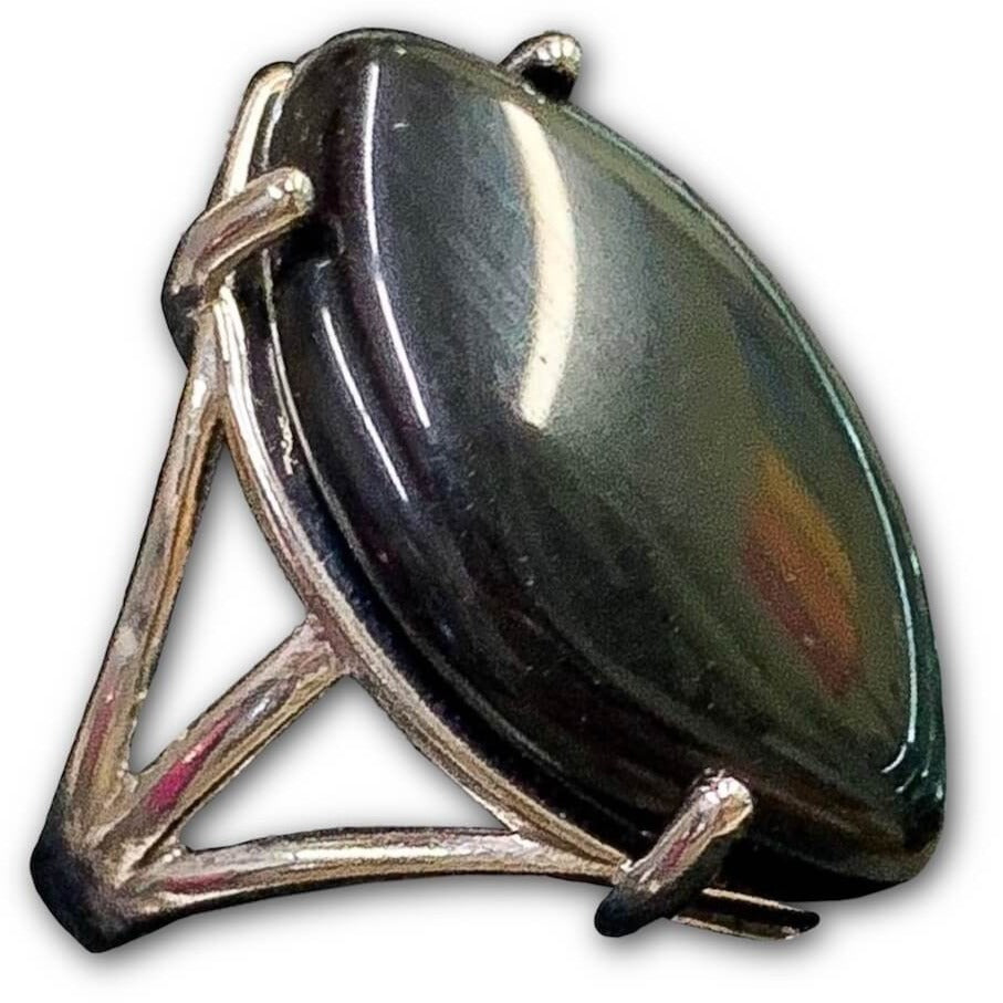    Black-Agate-Crystal-Ring. Natural Stone Ring at MagicCrystals.com by Magic Crystals