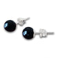    Black-Agate-Eye--Stud-Beaded-Earrings-Magic-Crystals-Stud-Earrings-8mm . Minimaliat atud earrings for women