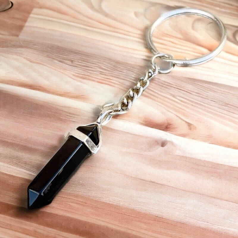 Black Onyx KEYCHAIN. Shop at Magic Crystals for Black Onyx Natural Stone Keychain, Black Onyx Jewelry, Pet Collar Charm, Bag Accessory, crystal on the go, keychain charm, gift for her and him. Black Onyx is a great SPIRITUALITY.  Black Onyx Crystal Key, Crystal Keyring, Black Onyx Crystal Key Holder. black stone keys