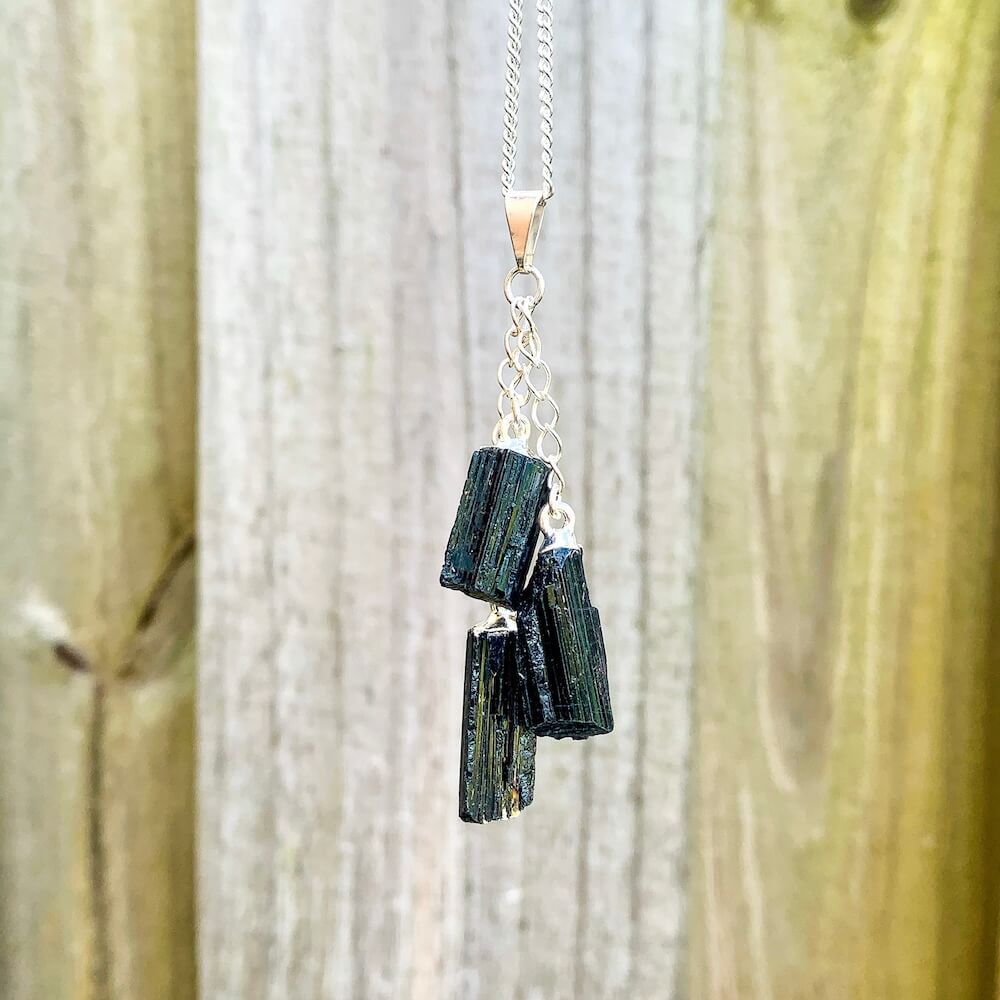 Check out our Triple Raw Black Tourmaline Crystal Pendant Necklace. The Best Quality Handmade Healing Crystal Gemstones for Protection. This tourmaline Jewelry Great Stone to Keep you grounded and Align your Root Chakra. Magic Crystal Free Shipping Available.