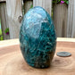 Check out Magic Crystals for the very best in unique Blue Apatite Free Form with Cut Base - Blue crystal. Buy genuine blue apatite stone,  polished Display Specimens, blue crystals, blue apatite crystal, Apatite Specimenmotivational stone with FREE SHIPPING available. Blue Apatite for MOTIVATION • MANIFESTATION.