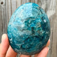 Check out Magic Crystals for the very best in unique Blue Apatite Free Form with Cut Base - Blue crystal. Buy genuine blue apatite stone,  polished Display Specimens, blue crystals, blue apatite crystal, Apatite Specimenmotivational stone with FREE SHIPPING available. Blue Apatite for MOTIVATION • MANIFESTATION.