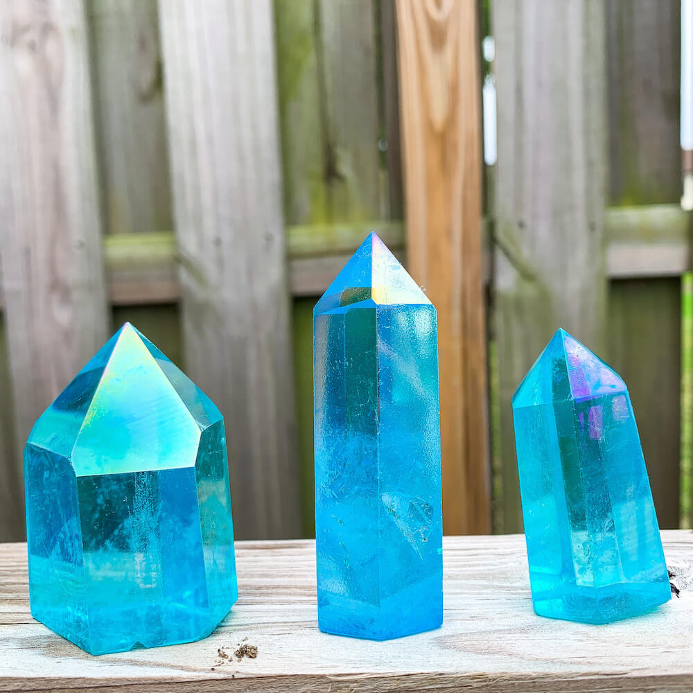 Looking for Blue Aqua Aura Raw obelisk at Magic Crystals for Blue aura quartz, aura quartz obelisk, blue crystal, crystal obelisk tower, aqua aura quartz. Blue to Pink Aura Quartz obelisk, Blue Aura Point, Pink Aura Quartz excellent for jewelry making. FREE SHIPPING available.