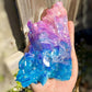 Shop for Aura Quartz cluster points. Blue Purple Aura Crystal Point Aura Stone Flashy Rainbow Aura Crystal Point at Magic Crystals. Blue Aqua Aura & Rose Aura Quartz Cluster 346 grams at magiccrystals.com are Clear Quartz bonded with Platinum which results in a lovely raspberry rose, blue, and a purple metallic sheen.