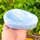 Looking for a Blue Calcite Bowl? Shop at Magic Crystals for Blue Calcite Polished Carved Plate, Blue Calcite Stone, Blue Calcite Point, Stone bowl with free shipping available. Natural Blue Calcite Gemstone for TRANQUILITY and HEALING. Magiccrystals.com offers the best quality gemstones. Blue-Calcite-Bowl-B