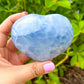 Looking for a Blue Calcite Heart? Shop at Magic Crystals for Blue Calcite Polished Carved Plate, Blue Calcite Stone, Blue Calcite Point, Stone Heart with free shipping available. Natural Blue Calcite Gemstone for TRANQUILITY and HEALING. Magiccrystals.com offers the best quality gemstones. Blue-Calcite-Heart-A