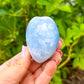 Looking for a Blue Calcite Heart? Shop at Magic Crystals for Blue Calcite Polished Carved Plate, Blue Calcite Stone, Blue Calcite Point, Stone Heart with free shipping available. Natural Blue Calcite Gemstone for TRANQUILITY and HEALING. Magiccrystals.com offers the best quality gemstones. Blue-Calcite-Heart-B
