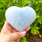 Looking for a Blue Calcite Heart? Shop at Magic Crystals for Blue Calcite Polished Carved Plate, Blue Calcite Stone, Blue Calcite Point, Stone Heart with free shipping available. Natural Blue Calcite Gemstone for TRANQUILITY and HEALING. Magiccrystals.com offers the best quality gemstones. Blue-Calcite-Heart-C