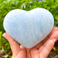 Looking for a Blue Calcite Heart? Shop at Magic Crystals for Blue Calcite Polished Carved Plate, Blue Calcite Stone, Blue Calcite Point, Stone Heart with free shipping available. Natural Blue Calcite Gemstone for TRANQUILITY and HEALING. Magiccrystals.com offers the best quality gemstones. Blue-Calcite-Heart-C