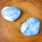 Looking for a Blue Calcite Heart? Shop at Magic Crystals for Blue Calcite Polished Carved Plate, Blue Calcite Stone, Blue Calcite Point, Stone Heart with free shipping available. Natural Blue Calcite Gemstone for TRANQUILITY and HEALING. Magiccrystals.com offers the best quality gemstones. Blue-Calcite-Heart