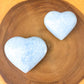 Looking for a Blue Calcite Heart? Shop at Magic Crystals for Blue Calcite Polished Carved Plate, Blue Calcite Stone, Blue Calcite Point, Stone Heart with free shipping available. Natural Blue Calcite Gemstone for TRANQUILITY and HEALING. Magiccrystals.com offers the best quality gemstones. Blue-Calcite-Hearts