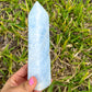 Looking for a Blue Calcite obelisk? Find a Beautiful Extra Large Blue Calcite obelisk at Magic Crystals for Blue Calcite Polished Carved crystal ball, Blue Calcite Stone, Blue Calcite Point, Blue Calcite Polished Ball. Blue Calcite for TRANQUILITY and HEALING. Magiccrystals.com offers the best quality gemstones.