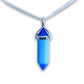 Double Point Gemstone Necklace - Blue Cat Eye. Looking for a handmade Crystal Jewelry? Find genuine Double Point Gemstone Necklace when you shop at Magic Crystals. Crystal necklace, for mens and women. Gemstone Point, Healing Crystal Necklace, Layering Necklace, Gemstone Appeal Natural Healing Pendant Necklace. Collar de piedra natural unisex.