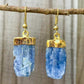 Raw Blue Kyanite Crystal Earrings - Raw Crystal Drop Dangle Earrings - Crystal Stone Earrings - Wife Gift For Her - Blue Kyanite Jewelry. Shop for handmade kyanite Jewelry at Magic Crystals. FREE SHIPPING available. Christmas gift, birthday present.