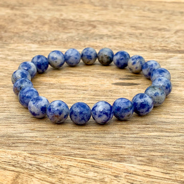 Blue Spot Jasper Stone Natural Bead Gemstone Bracelet