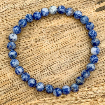 Blue Spot Jasper Stone Natural Bead Gemstone Bracelet