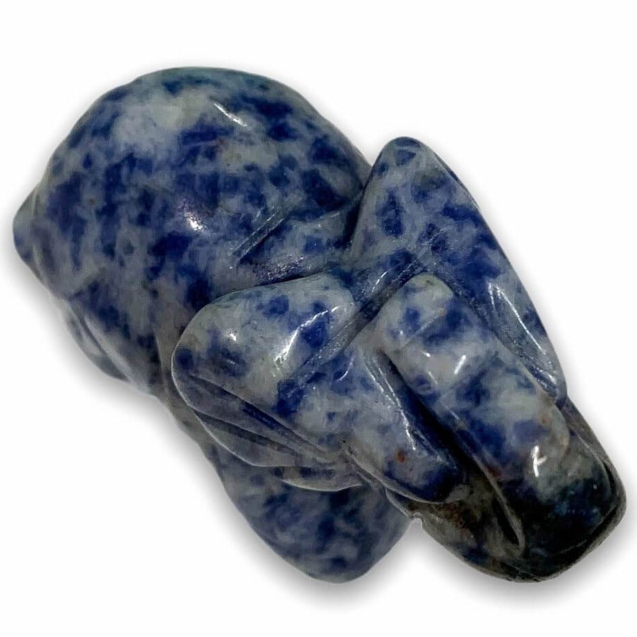Shop for our unique genuine Blue Spot Jasper, Handmade Natural Crystal Carved, Blue Spot Jasper elephant, crystal elephant, carved elephant, Quartz Crystal Elephant, Carving for Reiki healing. Blue Spot Jasper Crystal ELEPHANT Shaped-Stone at Magic Crystals, with FREE SHIPPING available.