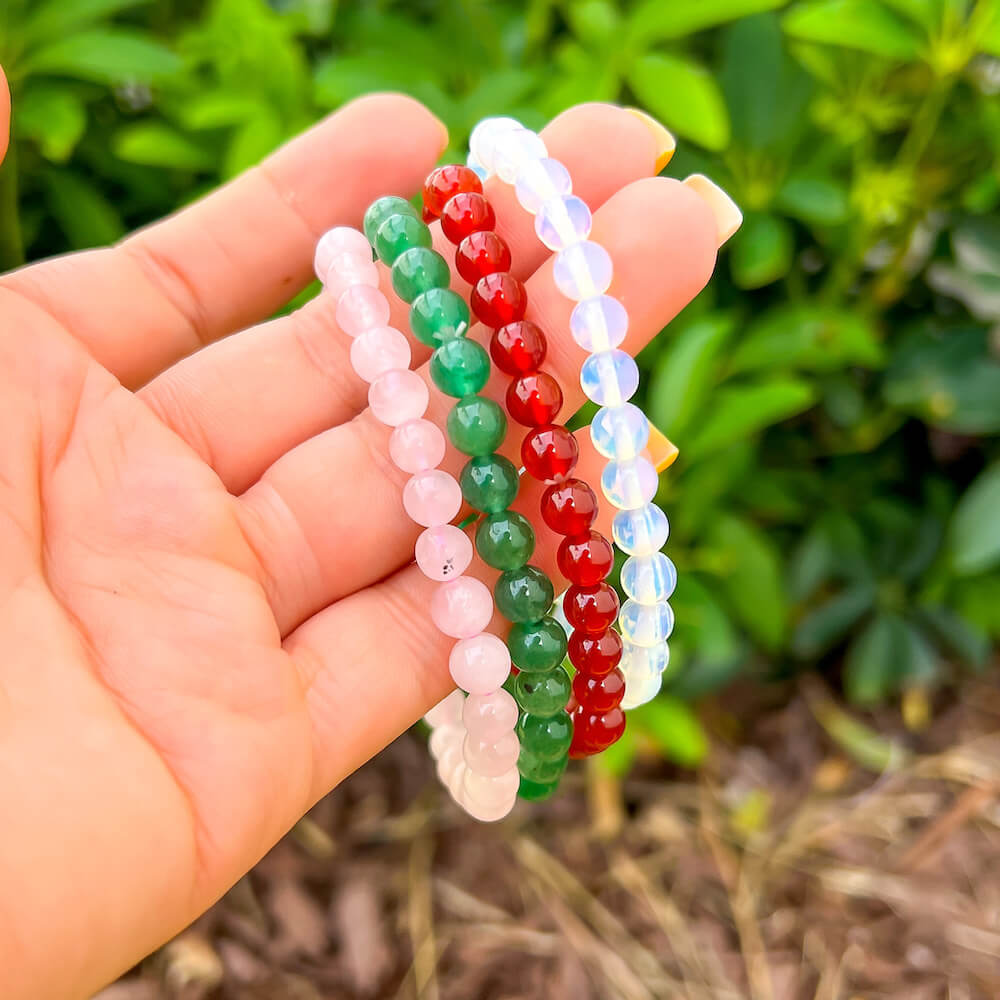 The Cancer Bracelet Zodiac Set from Magic Crystals is perfect and designed for people whose sun sign is Cancer to stay calm, and consistent. It blends Rose Quartz, Green Aventurine, Carnelian, and Opalite. Best Cancer crystals and Cancer Zodiac Pack gift for birthdays, Christmas, mother's day