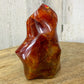 Looking for genuine and stunning Carnelian Crystal Flame? Shop at Magic Crystals for polished cut base carnelian. We only carry 'AAA' Quality Carnelian from India and Madagascar. Red Crystal - C - Tower for reiki Healing. Free Standing Crystal, Beautiful Display Crystal with FREE SHIPPING AVAILABLE.