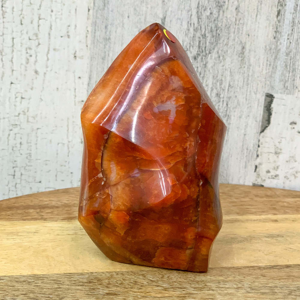 Looking for genuine and stunning Carnelian Crystal Flame? Shop at Magic Crystals for polished cut base carnelian. We only carry 'AAA' Quality Carnelian from India and Madagascar. Red Crystal - D - Tower for reiki Healing. Free Standing Crystal, Beautiful Display Crystal with FREE SHIPPING AVAILABLE.