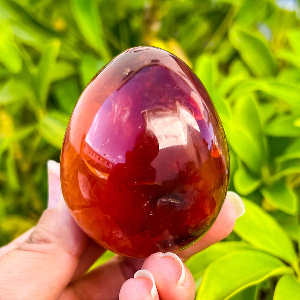 Looking for a genuine and stunning Carnelian Crystal Egg? Shop at Magic Crystals for polished cut base carnelian. Carnelian Crystal Egg - B. We only carry 'AAA' Quality Carnelian from India and Madagascar. Red Agate Crystal for reiki Healing. Free Standing Crystal. Carnelian-Egg-E