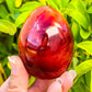 Looking for a genuine and stunning Carnelian Crystal Egg? Shop at Magic Crystals for polished cut base carnelian. Carnelian Crystal Egg - B. We only carry 'AAA' Quality Carnelian from India and Madagascar. Red Agate Crystal for reiki Healing. Free Standing Crystal. Carnelian-Egg-G