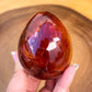 Looking for a genuine and stunning Carnelian Crystal Egg? Shop at Magic Crystals for polished cut base carnelian. Carnelian Crystal Egg - B. We only carry 'AAA' Quality Carnelian from India and Madagascar. Red Agate Crystal for reiki Healing. Free Standing Crystal. Carnelian-Egg-J